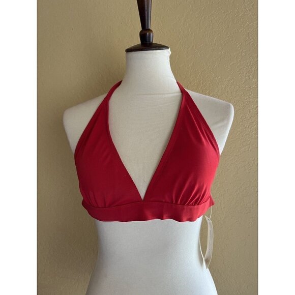 Peyton & Parker Triangle Bikini Swimsuit Top Barbados Cherry Size S - Picture 8 of 10